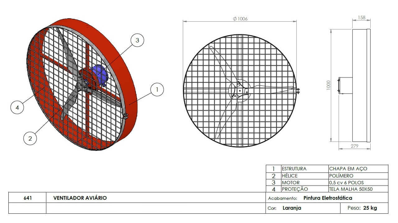 Ventilador para Aviário